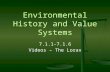 Environmental History and Value Systems