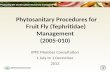 Phytosanitary Procedures for Fruit Fly (Tephritidae) Management  (2005-010)