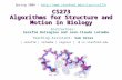 CS273 Algorithms for Structure and Motion in Biology