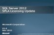 SQL Server 2012 SPLA Licensing Update