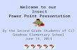 Welcome to our  Insect Power Point Presentation
