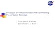 Proposed Fee Determination Official Meeting Presentation Template