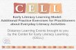 Early Literacy Learning Model:  Additional Practice Exercises for Practitioners about Everyday Literacy Activities