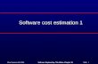 Software cost estimation 1