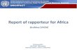 Report of rapporteur for Africa