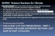 NOTES: ‘Science Teachers for Climate Awareness’