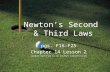Newton’s Second  & Third Laws