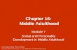 Chapter 16:  Middle Adulthood