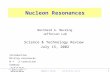 Nucleon Resonances