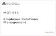 MGT 674  Employee Relations Management