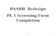 PASRR  Redesign PL 1 Screening Form Completion