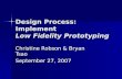 Design Process: Implement  Low Fidelity Prototyping