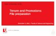 Tenure and Promotions: File preparation