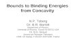 Bounds to Binding Energies from Concavity