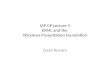 IAP C# Lecture 5 XAML and the  Windows Presentation Foundation