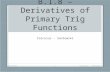 B.1.8 – Derivatives of Primary Trig Functions