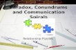 Paradox, Conundrums and Communication Spirals