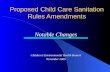 Proposed Child Care Sanitation Rules Amendments