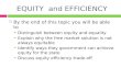 EQUITY  and EFFICIENCY