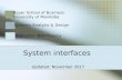 System interfaces