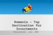Romania – Top Destination for Investments