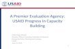 A Premier Evaluation Agency: USAID Progress in Capacity Building