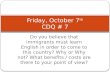 Friday, October 7 th CDQ # 7