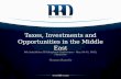 Taxes, Investments and Opportunities in the Middle East