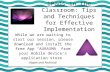 iPads  in the Classroom: Tips and Techniques for Effective Implementation