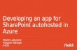 Developing an app for SharePoint  autohosted  in Azure