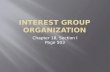 Interest Group Organization