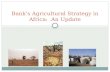 Bank’s Agricultural Strategy in Africa:  An Update