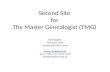 Second Site for The Master Genealogist (TMG)