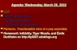 Agenda: Wednesday, March 20, 2013