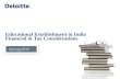 Educational Establishment in India Financial & Tax Considerations
