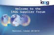 Welcome to the IAQG Supplier Forum