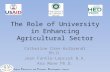 The Role of University in Enhancing Agricultural Sector