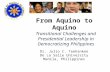 From Aquino to Aquino