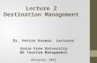 Lecture  2 Destination Management