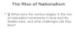 The Rise of Nationalism