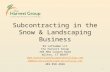 Subcontracting in the Snow & Landscaping Business