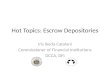 Hot Topics: Escrow Depositories