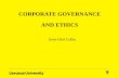 CORPORATE GOVERNANCE  AND ETHICS