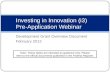 Investing in Innovation (i3)  Pre-Application Webinar
