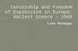 Censorship and Freedom of Expression in Europe: Ancient Greece – 1948