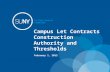 Campus Let Contracts Construction Authority and Thresholds