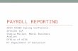PAYROLL  REPORTING