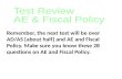 Test Review AE & Fiscal Policy