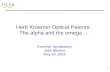 Herb  Kroemer  Optical Patents: The alpha and the omega…