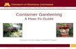 Container Gardening A How-To Guide
